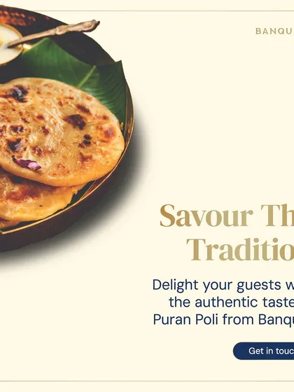 Delight your guests with the authentic taste of Puran Poli. This sweet, jaggery-stuffed flatbread from Maharashtra is a traditional favorite that we prepare with care.