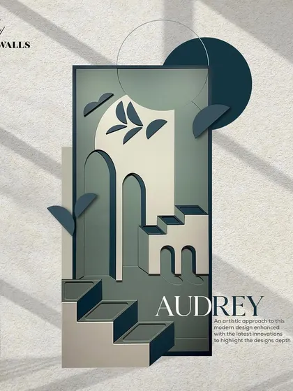 Inspired by modern art and architecture, the 'Audrey' panel is a blend of minimalistic design and simplicity. Its 3D elements and clean lines create a sophisticated and artistic statement.
