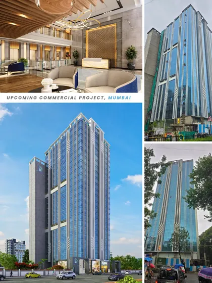 ONE WORLD by Sanjar, a new high-tech commercial project in Malad. The design includes over 200 office spaces and a fully automated separate car parking tower, a solution I often advocate for to maximize space and efficiency in dense cities.