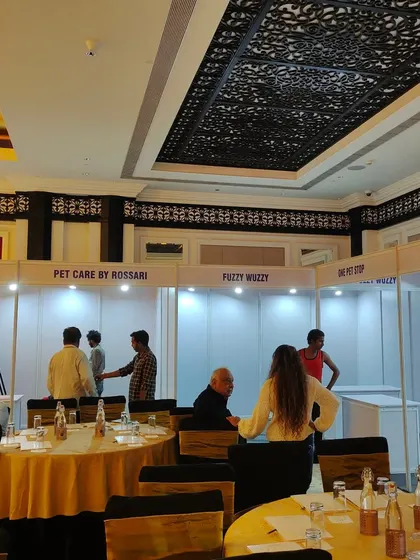 The calm before the storm. A behind-the-scenes look at our expo booth setup, ready for a busy and exciting event.