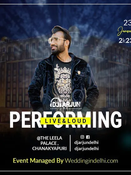 Another performance at The Leela Palace, managed by a top wedding planning company. I have strong relationships with the best event managers in the industry.