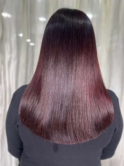 A still shot capturing the rich, glossy finish of the burgundy color. It's a sophisticated take on a bold color.