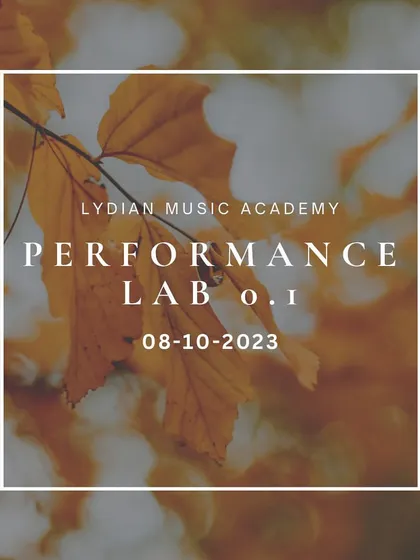 The graphic for the first of our Fall Performance Labs.