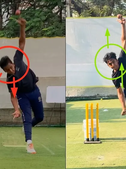 From a collapsed body to an upright and powerful release. This one-month action remodelling for a left arm spinner shows how quickly targeted drills can produce significant results.
