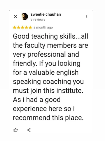 It is important to me that my faculty is not only professional but also friendly and approachable. This review confirms that we are creating a valuable and positive experience for our students, which is always my top priority.