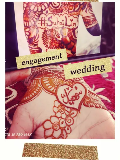 From engagement to wedding! I love being a part of my clients' journeys. Here, you can see how we incorporated a custom hashtag for the engagement and the groom's name for the wedding.
