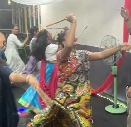 The joy of learning and dancing together during our Dandiya celebration. These are the moments that build our community.
