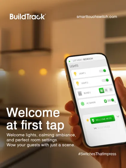 Create the perfect welcome for your guests or family with a single tap. Our app allows you to set custom scenes like a "Welcome Mode" that adjusts lights, ambiance, and temperature to create an impressive and inviting atmosphere the moment someone walks in.