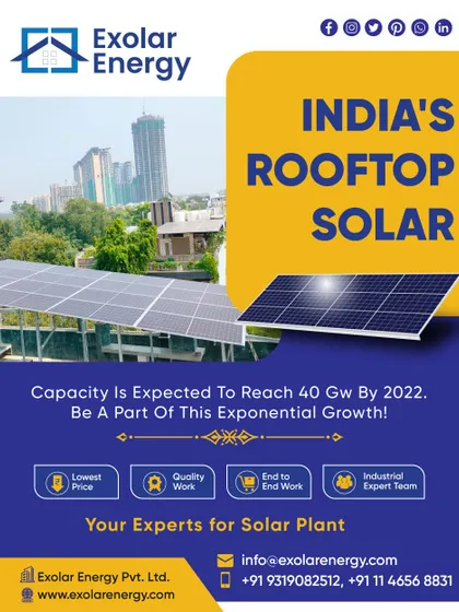 India's rooftop solar capacity is growing exponentially. Be a part of this growth with our expert team and end-to-end solar plant solutions.