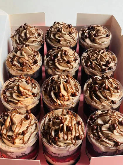 These are my Nutella mousse strawberry shots. I layer silky Nutella mousse with fresh, juicy strawberries for a perfect balance of richness and freshness in every single bite.
