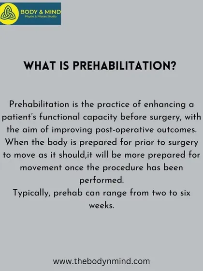 A duplicate of the prehabilitation definition.
