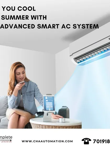 Keep cool this summer with our advanced smart AC system. Using voice commands or your tablet, you can easily adjust the temperature to stay comfortable during the hottest days.