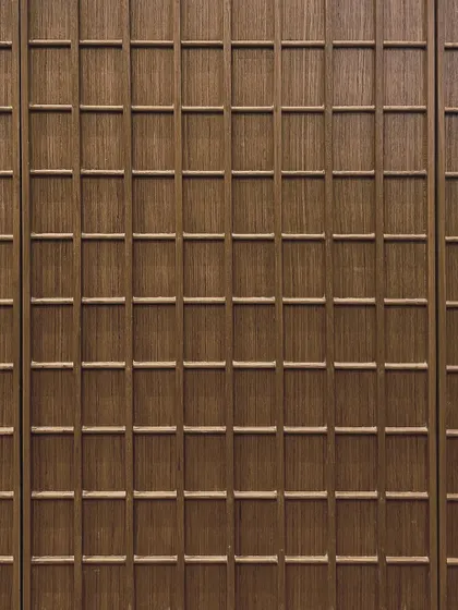 Another variation of the wooden paneling design from the Worli Duplex, this time with a grid pattern. These details, while subtle, contribute to the overall tactile and visual richness of the home.