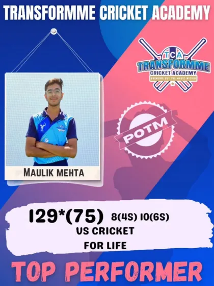 A brilliant century by Maulik Mehta, scoring 129 not out to help us chase down a target of 246. A true match-winning innings.