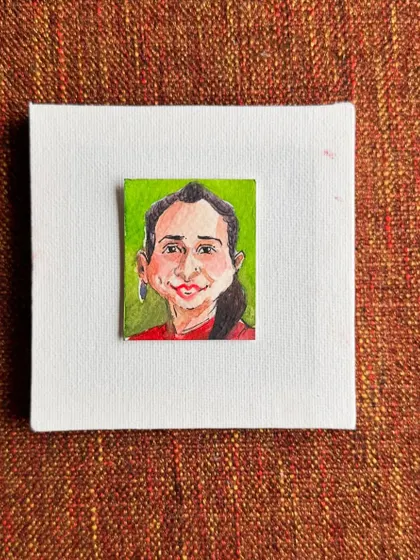 A small watercolour portrait of my sister, Shubhi. She is a beautiful artist herself, and I'm grateful for her grace and dedication.