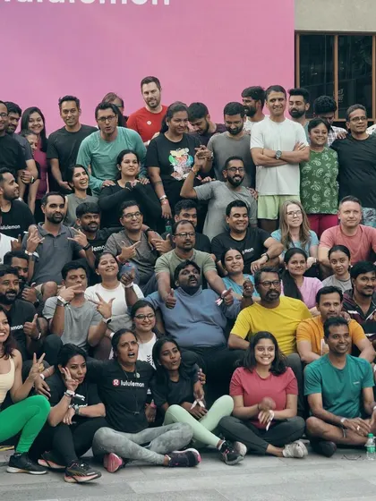 A different angle of the huge group photo. So many happy faces!