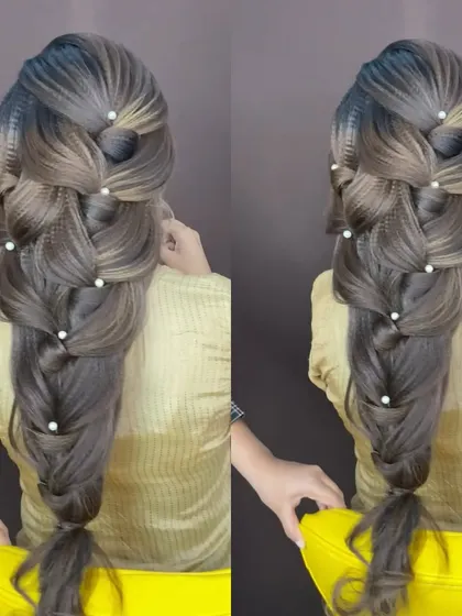 A unique and advanced braid with a criss-cross pattern, perfect for making a statement.