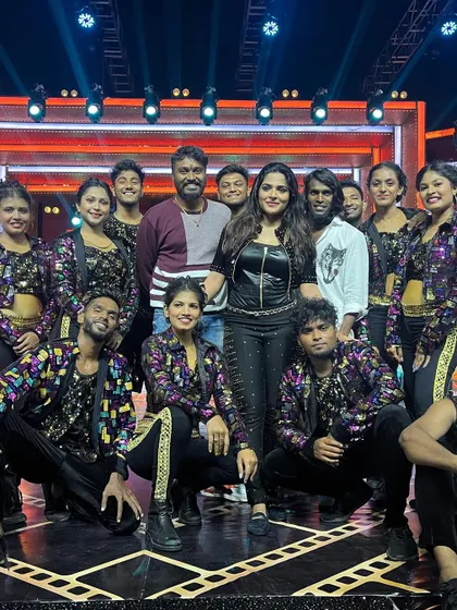 With actress Anagha and my team at the Ananda Vikatan Cinema Awards 2023.