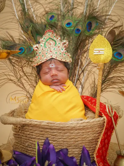 A majestic portrait from the Lord Murugan theme. The ornate crown and traditional elements create a powerful and divine image.