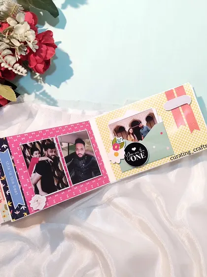 An inside page of the birthday mini scrapbook.