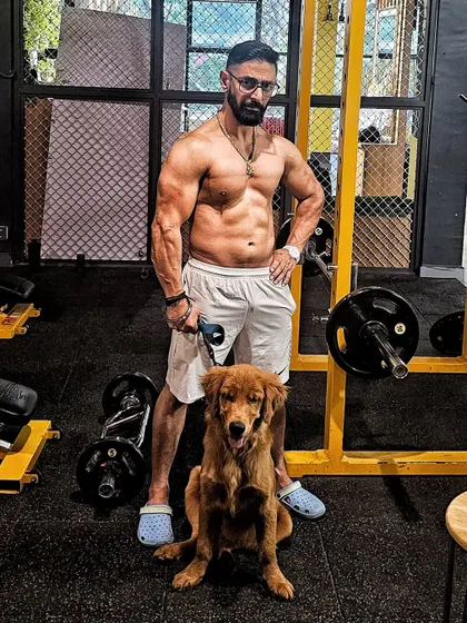Even my dog knows the gym is where the work gets done. He's my best training partner.