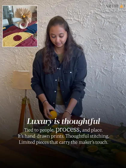 Luxury is thoughtful. It is tied to people, process, and place. It is found in hand-drawn prints, careful stitching, and limited pieces that carry the maker's touch. This is the philosophy behind my decor and accessories.