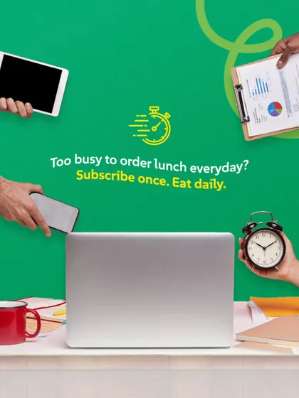 Too busy to order lunch every day? Subscribe once, eat daily. We take the decision-making out of your day so you can focus on what matters.