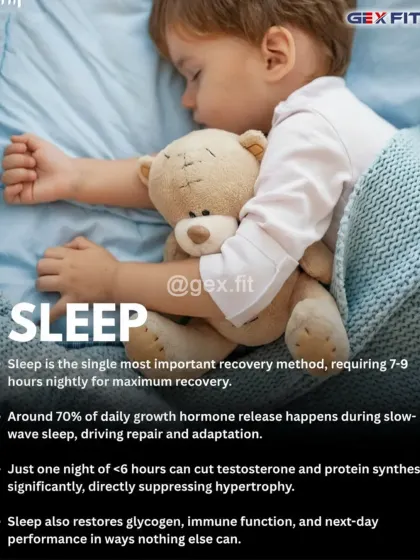 Sleep is your most powerful anabolic tool. During deep sleep, your body releases up to 70% of its daily growth hormone. Getting 7 to 9 hours of quality sleep is non-negotiable for muscle repair, glycogen restoration, and hormone regulation.