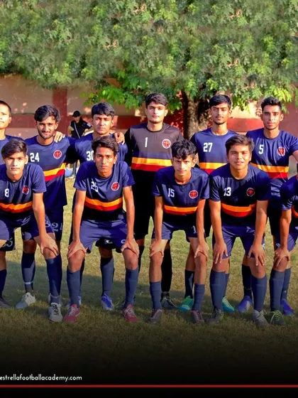 Our youth league squad posing for a team photo. These players represent the academy with pride and dedication in every tournament they play.