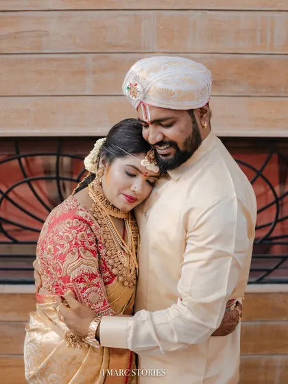 An intimate and emotional moment between the newly married couple.