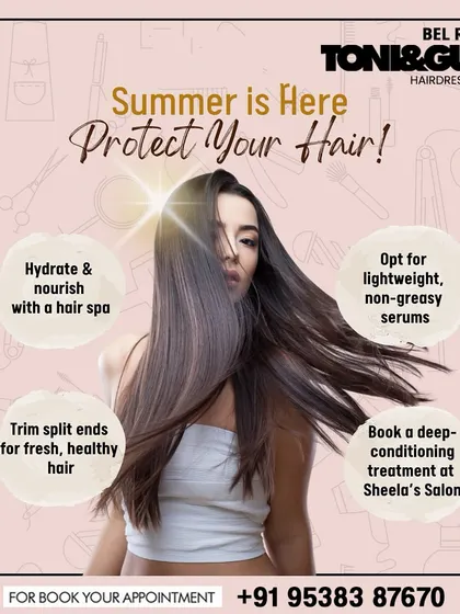 Summer requires a special approach to hair care. We provide treatments like deep-conditioning and hair spas, and recommend lightweight serums to protect your hair from the elements.