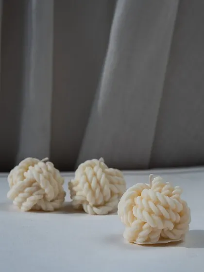 Unwind with our candles. The braid or knot candle is one of our most unique and artistic designs.