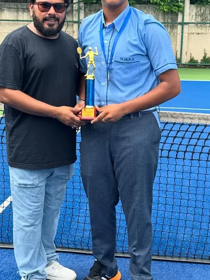 Another proud player from our CBSE Cluster Championship team. We train our athletes to perform under pressure in important school-level events.