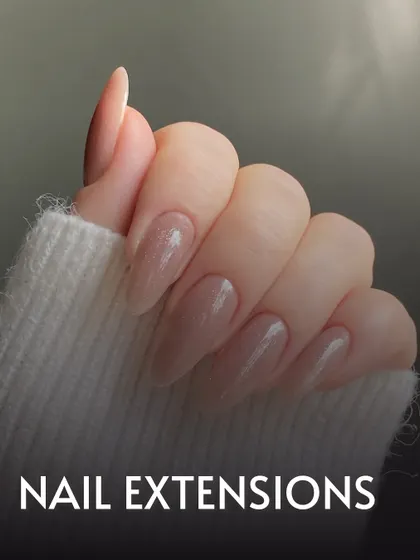 For those who desire instant length and a perfect shape, I sculpt beautiful nail extensions. This look showcases a clean, natural-looking set with a glossy finish, perfect for everyday elegance.
