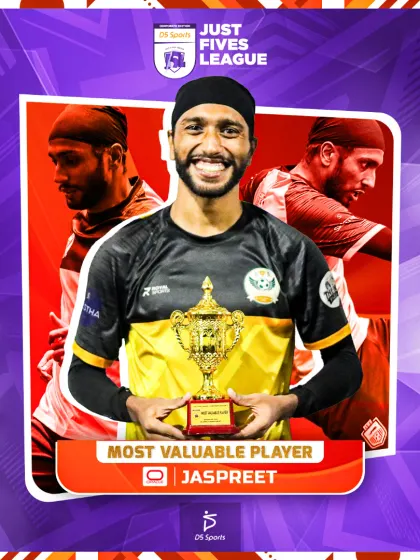 The Most Valuable Player of J5LC Edition 2, Jaspreet. His outstanding performance and impact on the games made him a deserving winner of the top individual award.