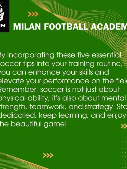 This graphic summarizes our philosophy that soccer is a mental game as much as a physical one. We emphasize strategy, teamwork, and a commitment to continuous learning.