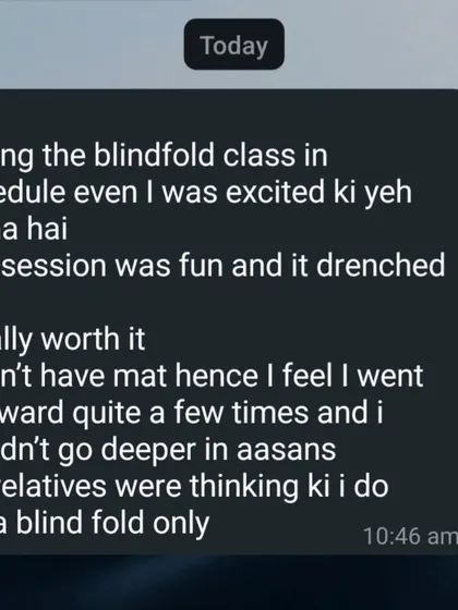 This one made me laugh. It's fun to hear how our practice looks to the outside world. The session was totally worth it.
