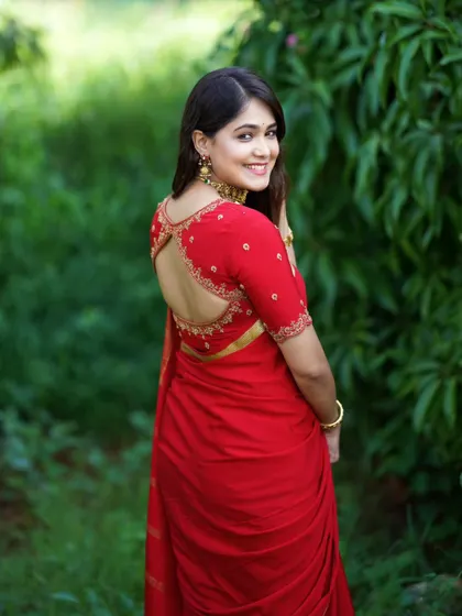 The back design of the blouse is just as important as the front.