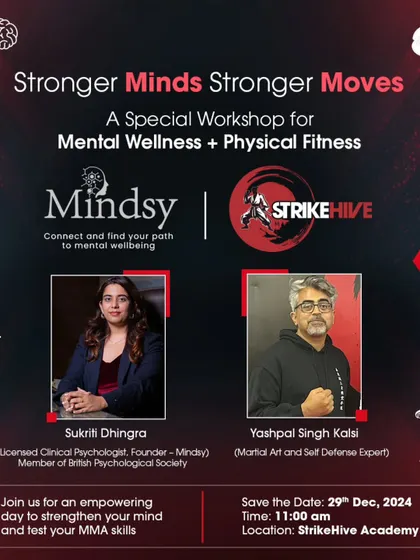 An event poster for another one of our popular mental and physical wellness workshops. We regularly host these sessions to empower our community with tools for a balanced and healthy life.