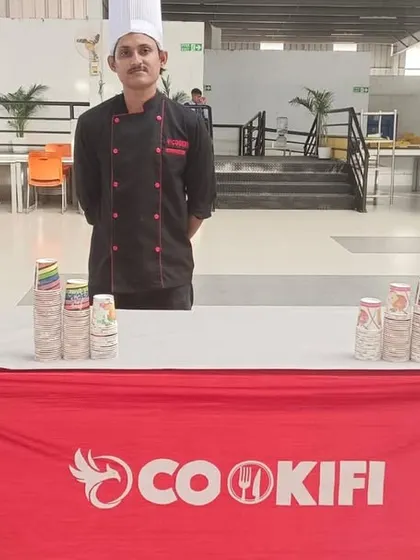 A sampling station set up for a corporate event, allowing guests to try different products. We can customize our counters for various needs.