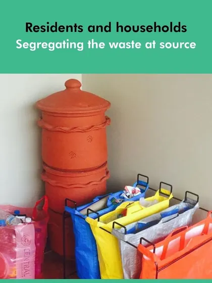 The journey begins with residents and households. Segregating waste at the source into wet, dry, and sanitary is the single most important habit for a successful program.
