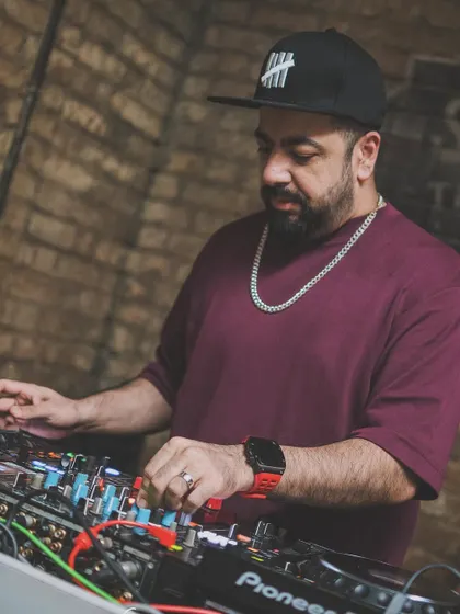 On the decks at SORO, laying down the tracks for a fun weekend with the Ease Up crew.