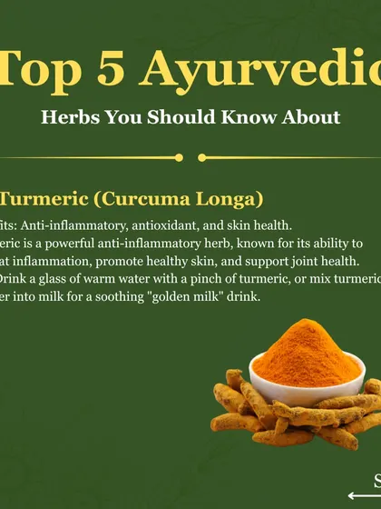 Turmeric is a powerful anti-inflammatory herb. It is known for its ability to combat inflammation, promote healthy skin, and support joint health.