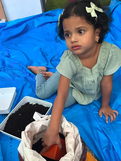 Each activity, from making Bhel Puri and toast to plucking methi leaves and exploring what floats, is a lesson in itself. These practical life and sensorial activities are central to the Montessori method, helping children develop fine motor skills, concentration, and a deep understanding of the world through their own actions.