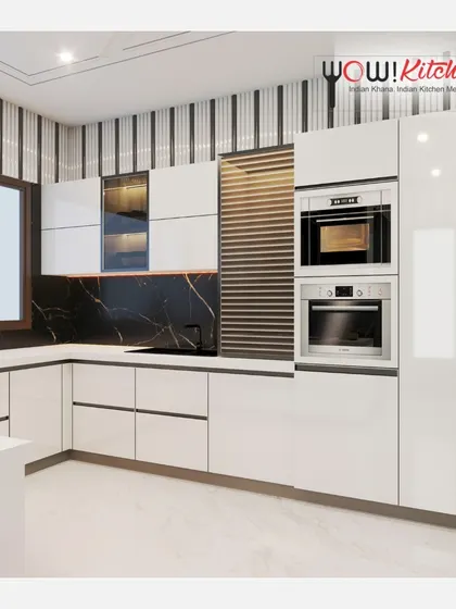 A duplicate image showing the striking contrast of the black and white modern kitchen, perfect for those who love bold design statements.