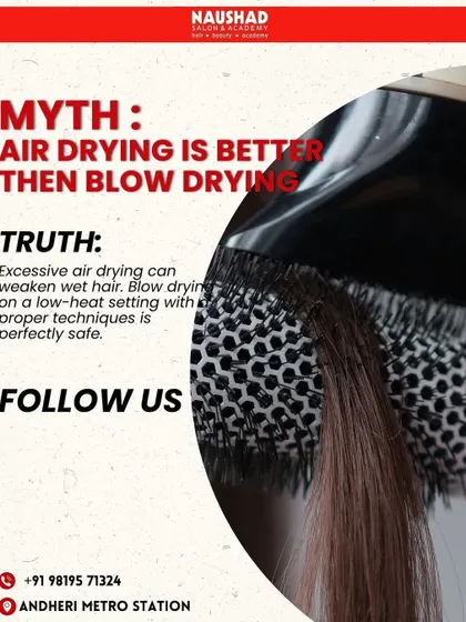 Is air-drying better than blow-drying? Not necessarily. I explain how excessive air-drying can weaken wet hair, and a proper blow-dry on a low-heat setting is perfectly safe.