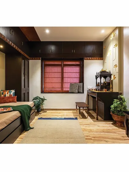 Before: The grandfather's room was functional but lacked cohesion and warmth.