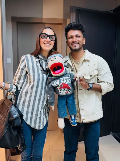 With the amazing Ishitta Arun. Even Bunny was excited to be in the frame with such a versatile artist.