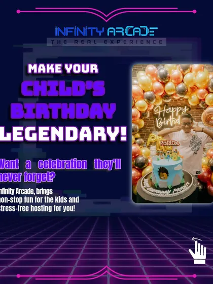 We help you make your child's birthday legendary. With our all-in-one packages, you get to enjoy the party without the stress of organizing. Just bring the cake and the kids, and we'll provide the epic adventure.