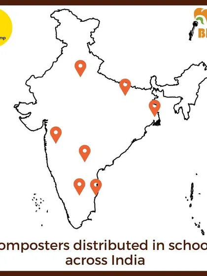 Our partnership with Bhumi NGO has helped distribute composters to schools in Pune, Patna, Delhi, Bangalore, and beyond. We are committed to putting our CSR funds towards creating real environmental education.